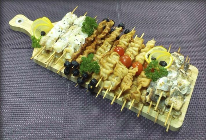 Шашлычки из морепродуктов