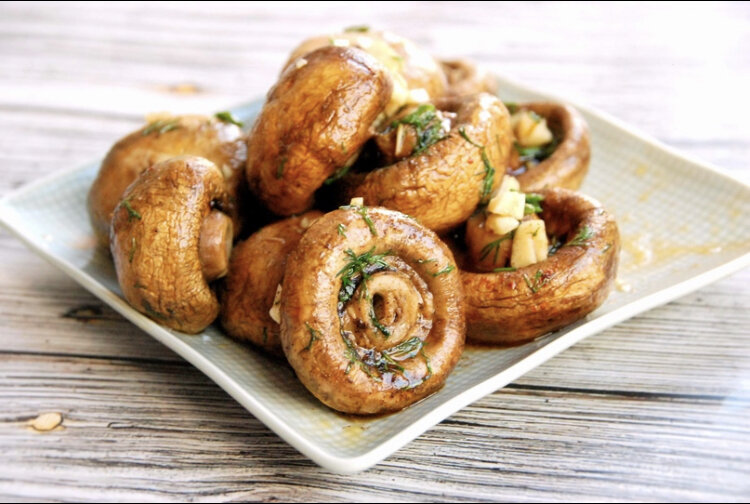 Шампиньоны на гриле